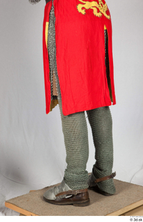  Photos Medieval Knight in mail armor 8 Historical Medieval soldier leg mail leggings red tabard 0004.jpg